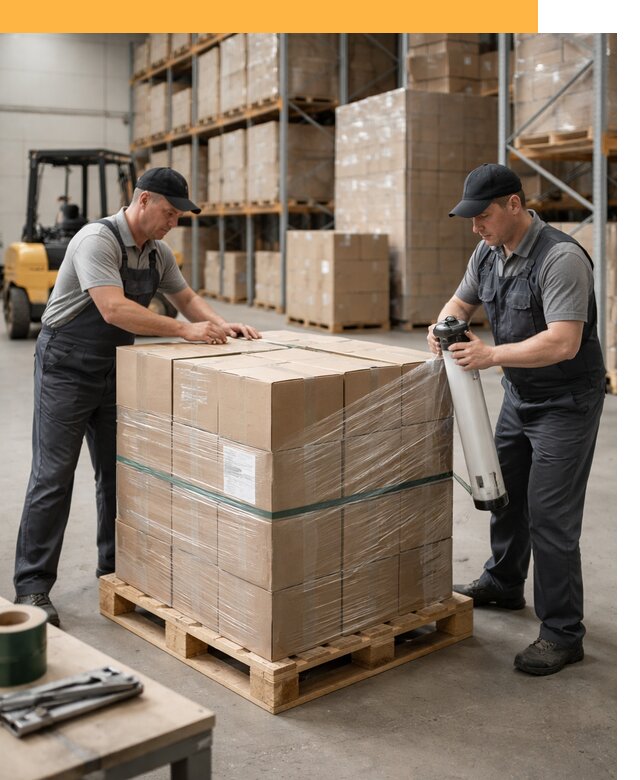 Упаковка и паллетирование грузов от 3623 руб: защита и крепление